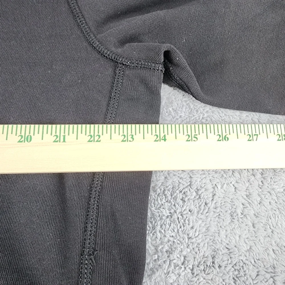 Polo Ralph Lauren Hoodie Mens L Black Thick Waffle Knit Fleece Pullover Zip Pony - Picture 8 of 10